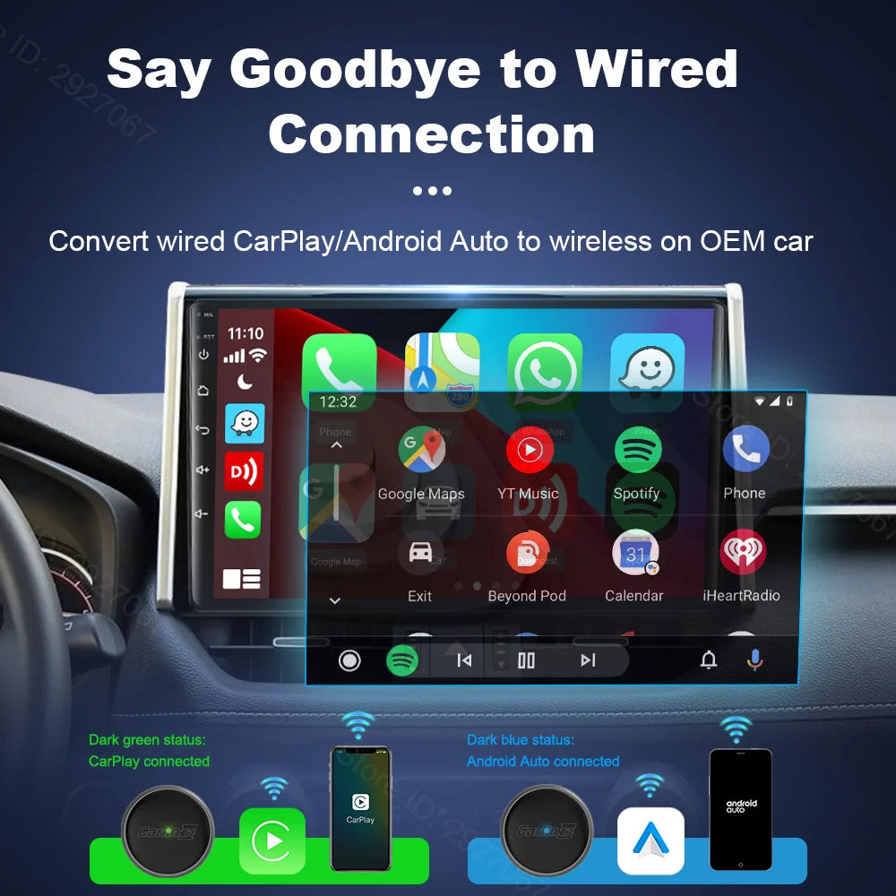 CarlinKit Mini Ultra 3 Wireless CarPlay & Android Auto Adapter Wireless CarPlay Adapter SPOT