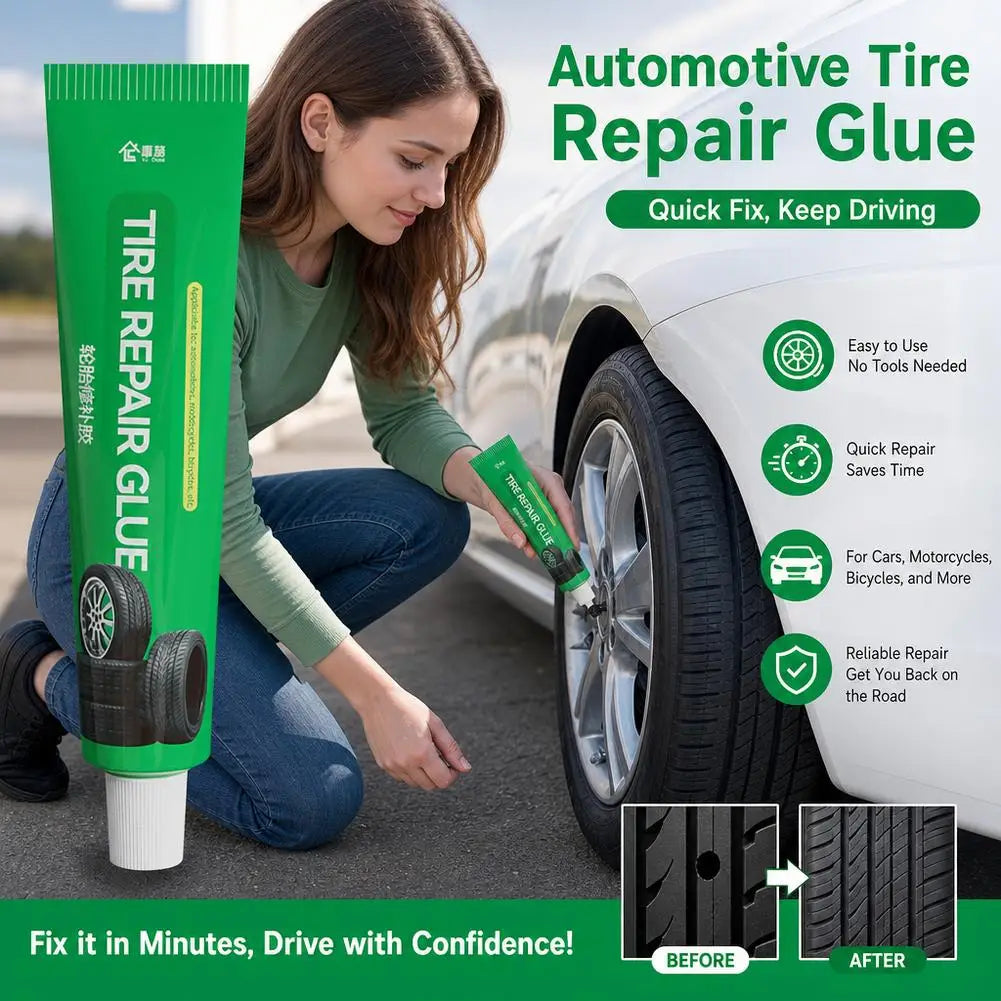 Tire Repair Glue – Waterproof Rubber Adhesive for Cracks Tire Repair Adhesive SPOT