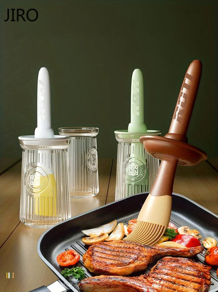 Silicone BBQ Oil Brush with Bottle – Basting Tool for Grilling BBQ Basting Brush SPOT