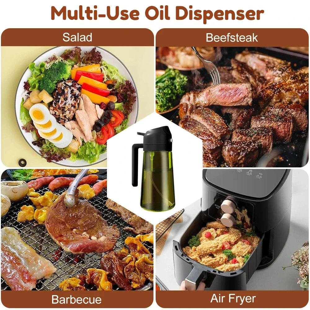 470ml Dark Glass Olive Oil Sprayer – Light-Blocking Mister Oil Spray Bottle SPOT
