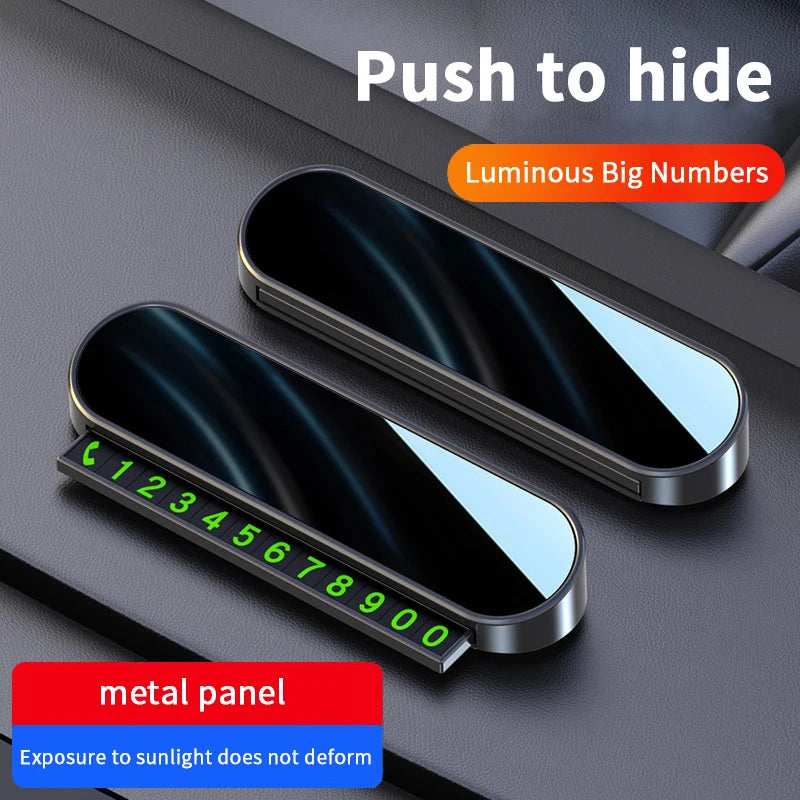 Temporary Parking Card with Hidden Phone Number Display Parking Number Card SPOT Default Title