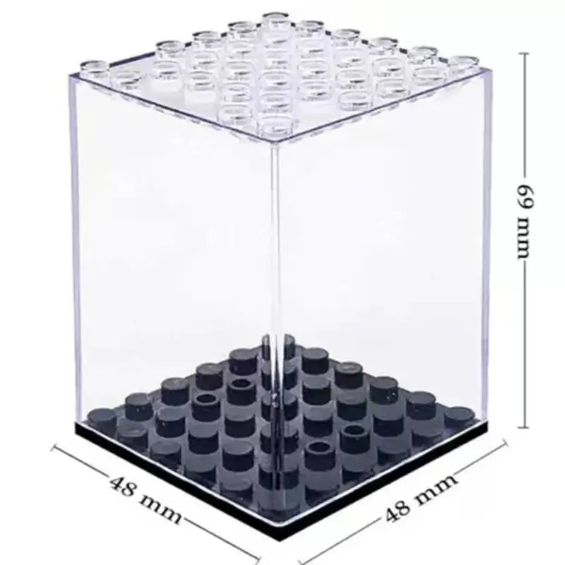 Stackable Clear Minifigure Display Case – Dustproof Storage Box Minifigure Display Case SPOT