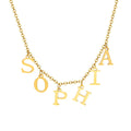 Personalized Initial Letter Necklace – Custom Name Pendant Custom Name Necklace SPOT Gold Color 4 Letters 40cm-45cm