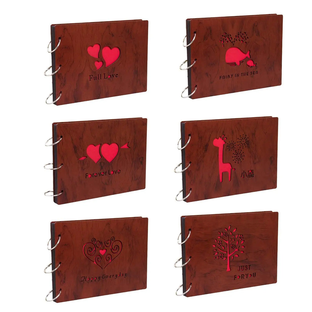 Wooden Memory Album – Guest Book & Scrapbook Photo Album Memory Scrapbook Album SPOT