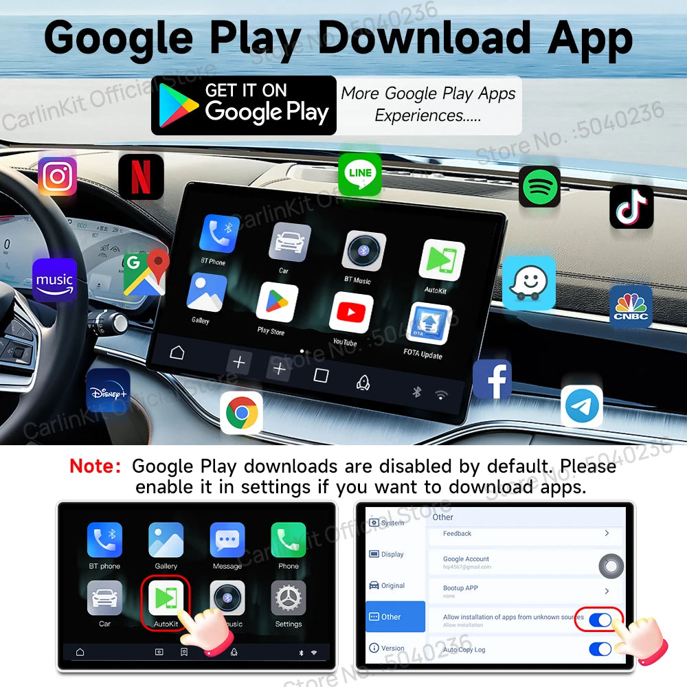 CarlinKit TBox Lite S – Wireless CarPlay & Android Auto Box Car Android Adapter SPOT