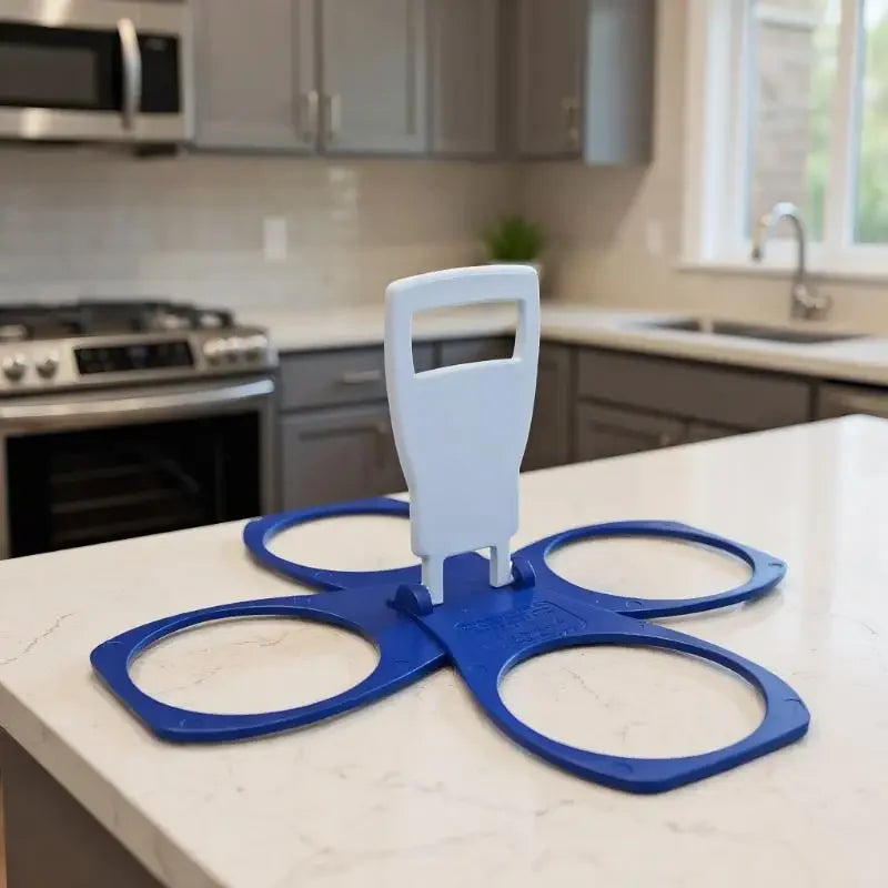 4-Cup Foldable Carousel Cup Holder – Portable Drink Caddy Cup Holder Caddy SPOT