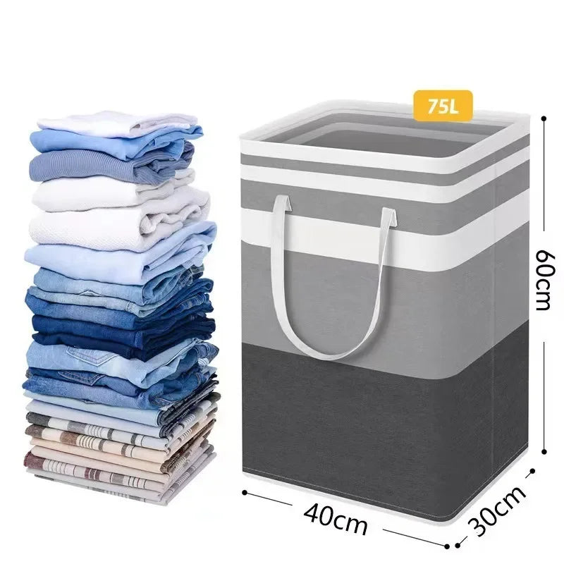 75L Foldable Waterproof Fabric Laundry Basket – Large Capacity Laundry Basket SPOT