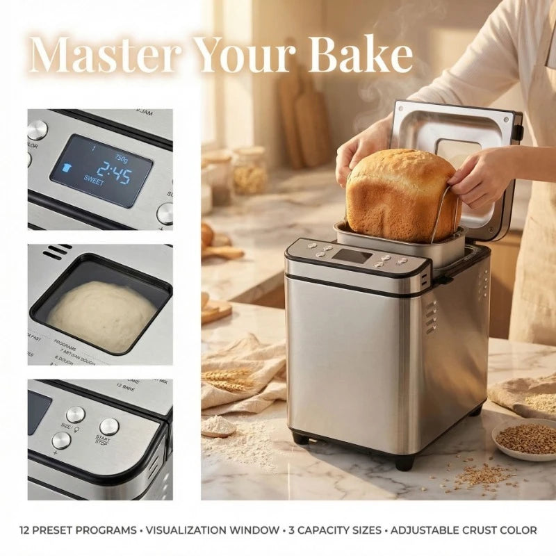 Automatic Bread Maker – Dough Kneading, Fermentation & Baking Bread Maker Machine SPOT