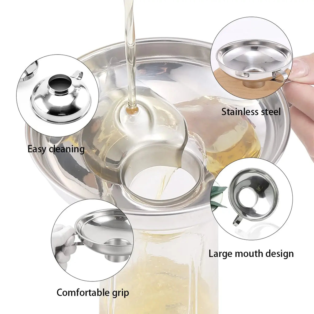 WOOJACK 4.5" Stainless Steel Canning Funnel for Mason Jars Canning Funnel SPOT
