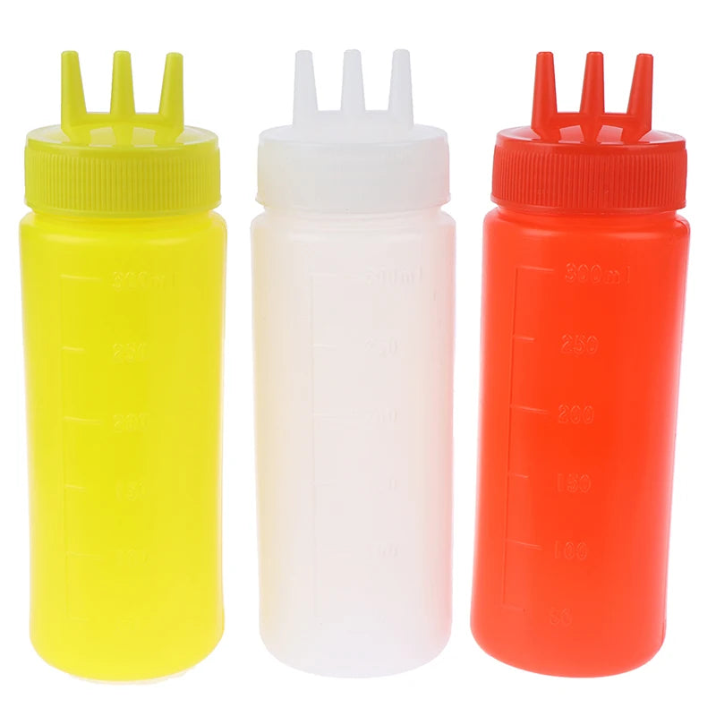 3-Hole Squeeze Bottle Condiment Dispenser – 12 oz Condiment Squeeze Bottle SPOT