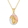 Tri-Color Gold Virgin Mary Guadalupe Pendant Necklace Gift Pendant Necklace SPOT Default Title
