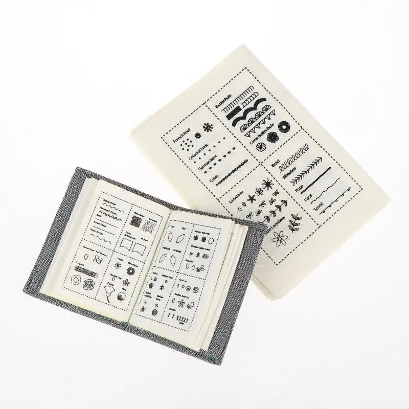 Embroidery Pattern Book – Handmade Fabric Cover DIY Tutorial Embroidery Craft Book SPOT