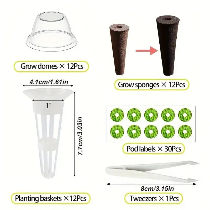 67-Piece Seed Pod Kit – Universal Hydroponics Grow Pods Hydroponic Seed Pod Kit SPOT
