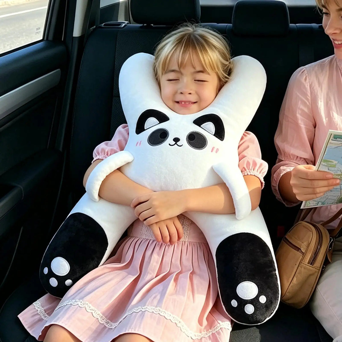 Kids Animal Car Headrest Pillow – H-Shape Adjustable Plush Nap Kids Car Headrest Pillow SPOT