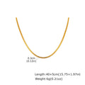Herringbone Chain Necklace – Waterproof Stainless Steel Women Chain Necklace SPOT NC-551G-40