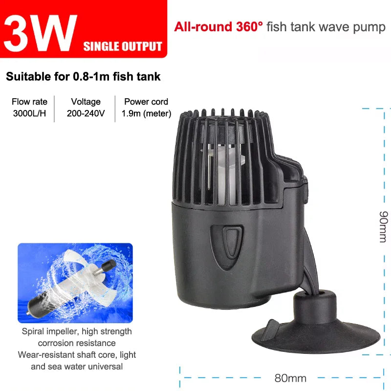 JETTING 3W Wavemaker Pump – Aquarium Fish Tank Circulation Aquarium Wavemaker Pump SPOT