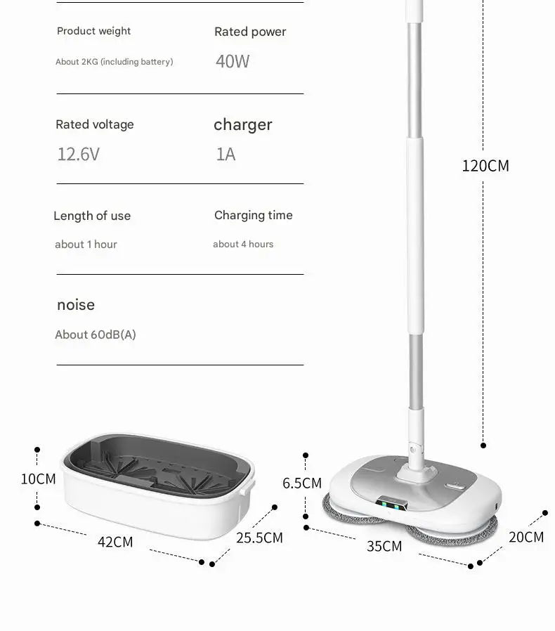 DUTRIEUX Electric Spray Mop – Self-Wringing Rotating Floor Mop Electric Spray Mop SPOT