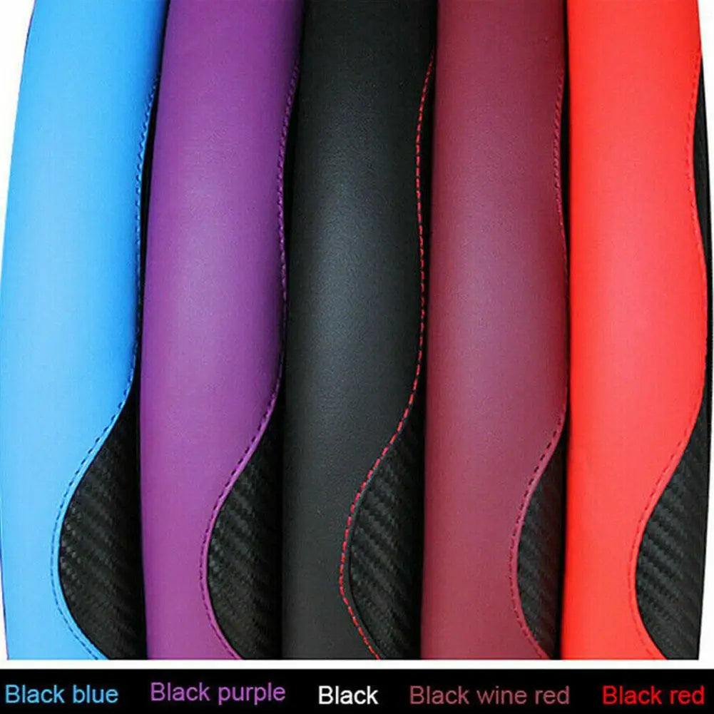 PU Leather Steering Wheel Cover – Fits 14.5–15.5 Inch Wheels Steering Wheel Cover SPOT