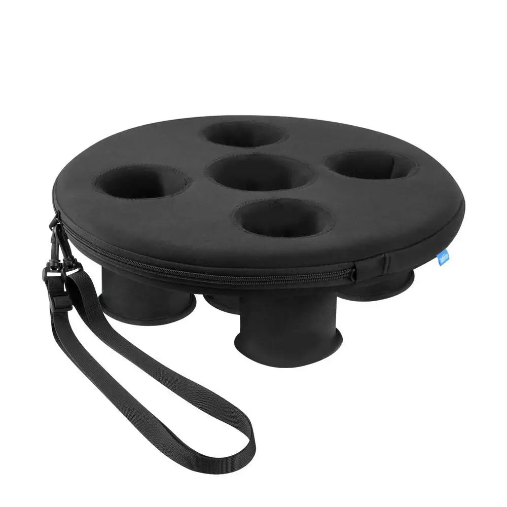 Floating Pool Drink Holder Tray – 5-Hole Cup Float Pool Drink Float SPOT Black