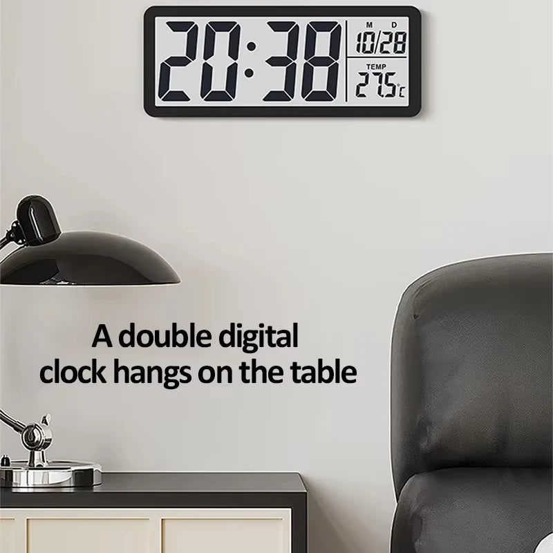 Digital LCD Wall Clock – Alarm, Temperature & Humidity Display Digital Wall Clock SPOT