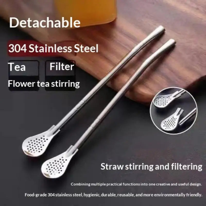 Stainless Steel Bombilla Filter Straw – Reusable Yerba Mate Set Filter Straw Set SPOT