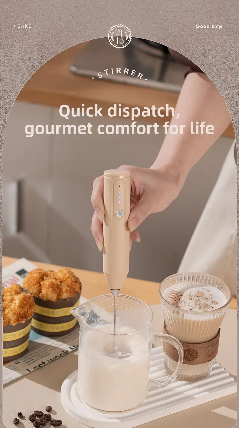 USB Rechargeable Electric Milk Frother – One-Touch Foam Maker Electric Milk Frother SPOT
