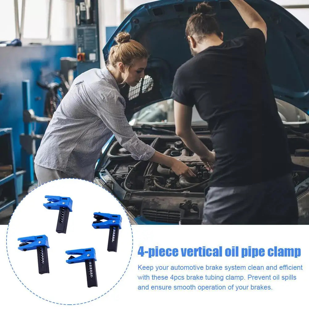 4-Piece Brake Tubing Clamp Set – Oil Pipe Plug & Hose Block Cap Brake Line Clamp Set SPOT
