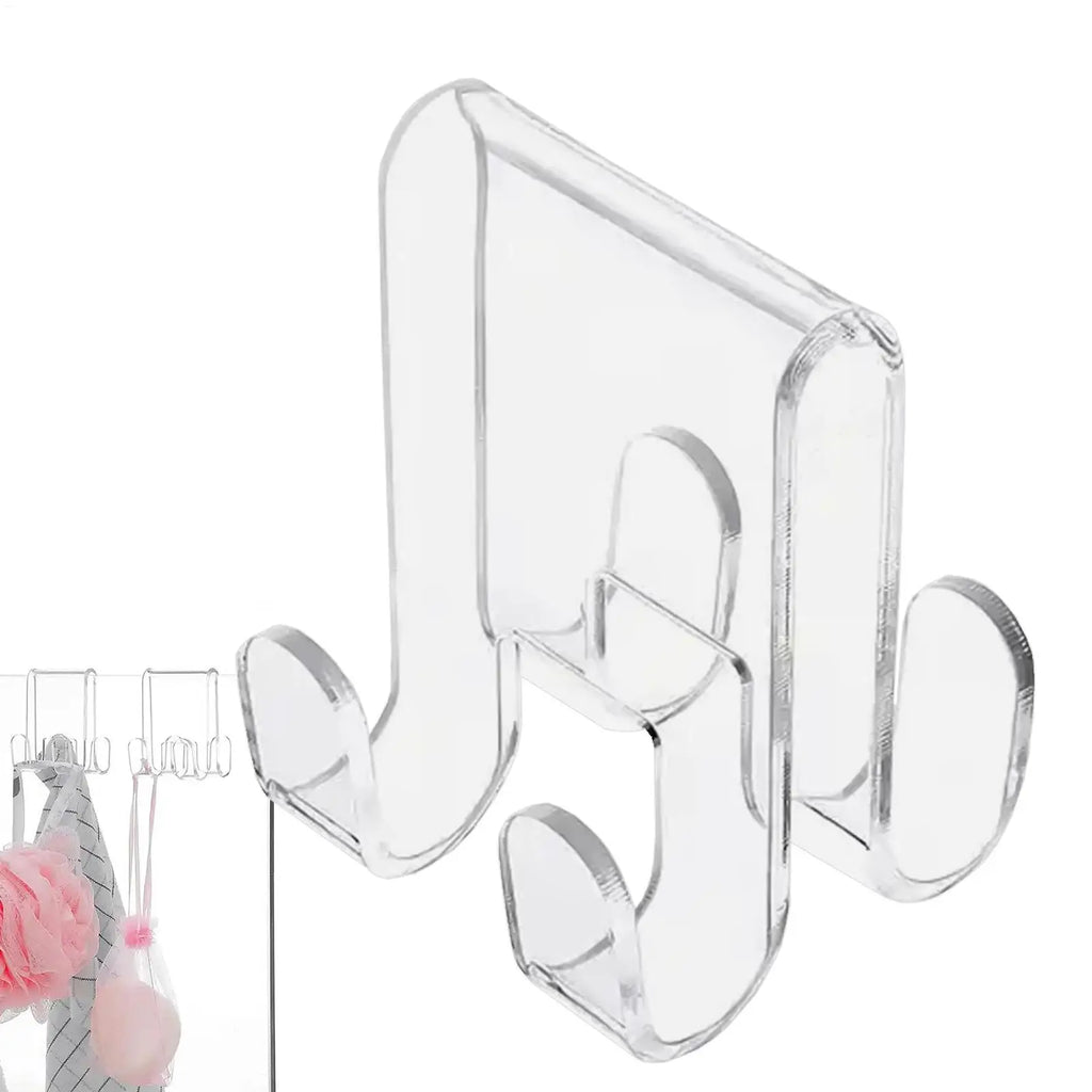 Acrylic Shower Door Hook – Tool-Free Over Glass Door Hanger Shower Door Hook SPOT