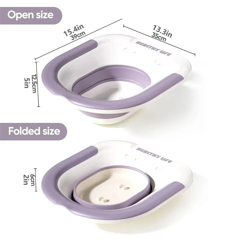 Foldable Portable Sitz Bath Basin – Ergonomic Toilet Soaker Sitz Bath Basin SPOT