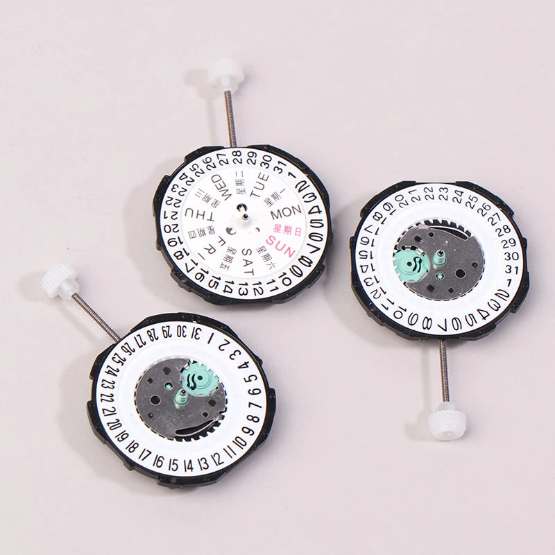 Sunon SL28 Quartz Clock Movement – 3-Hand Day/Date Calendar Quartz Clock Movement SPOT
