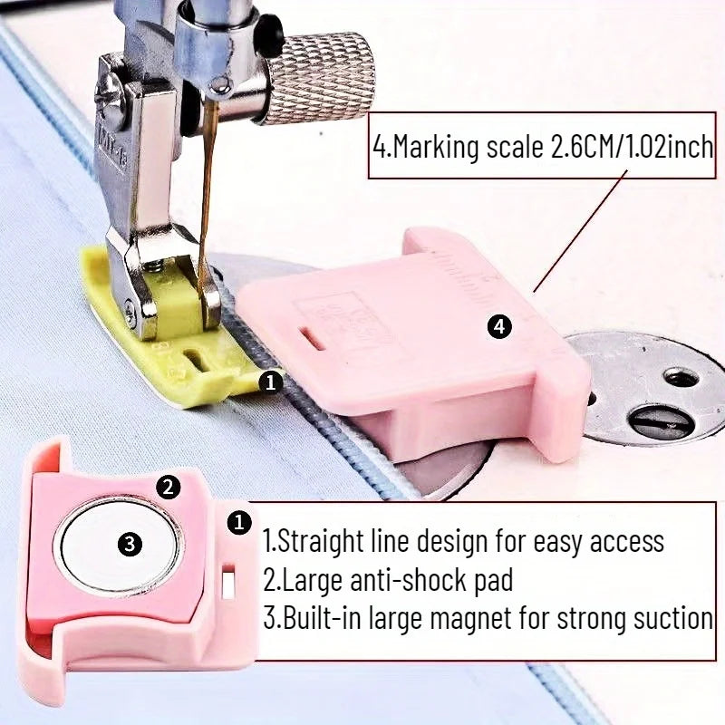 2-Pack Sewing Machine Guide Plates with Scale – Edge Guide Set Sewing Machine Accessory SPOT