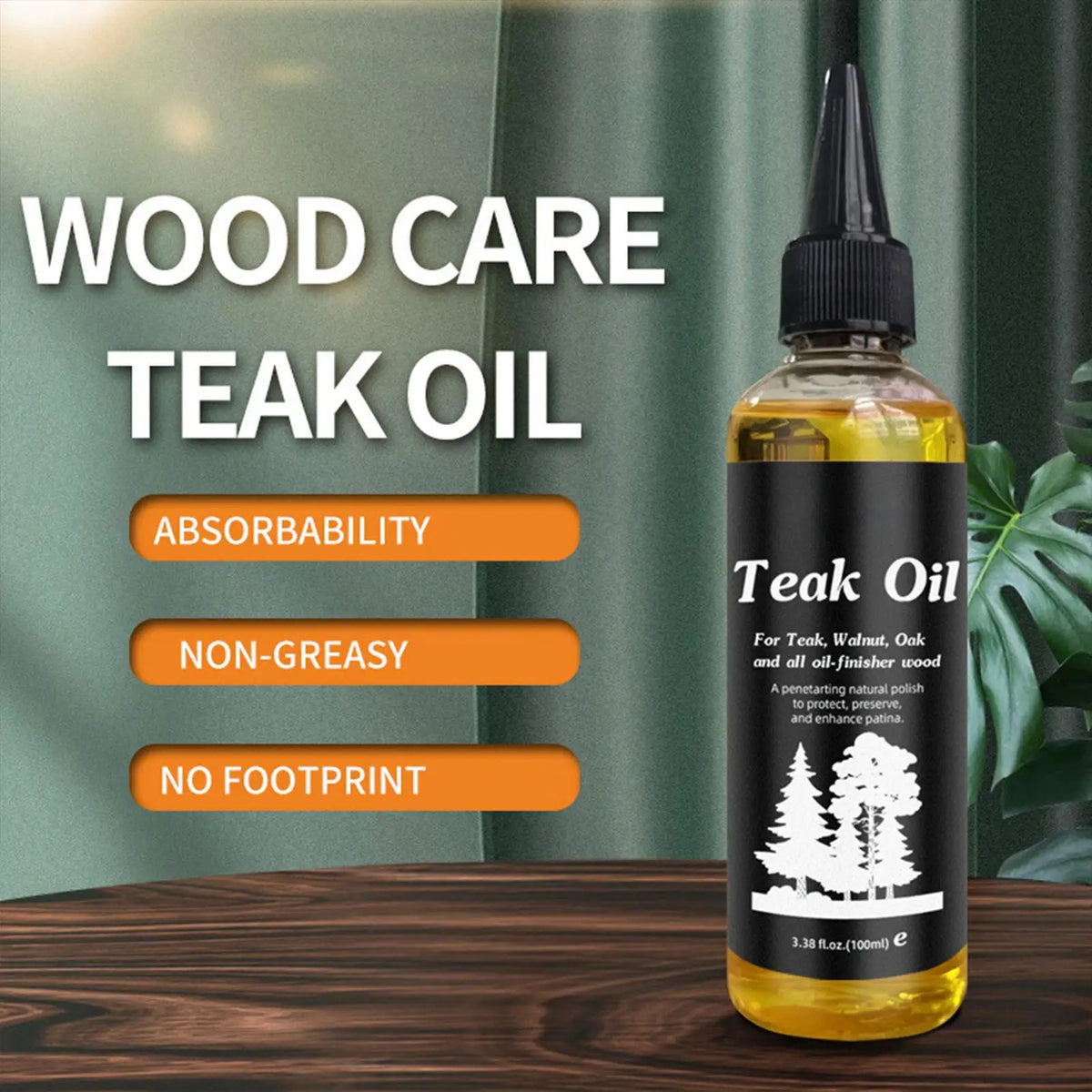 Teak Oil 100ml – Wood Polish & Conditioner for Furniture Wood Conditioning Oil SPOT
