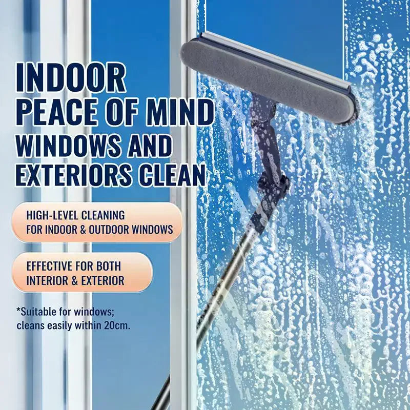 2-in-1 Rotatable Window Squeegee with 120cm Long Handle Window Squeegee Cleaner SPOT