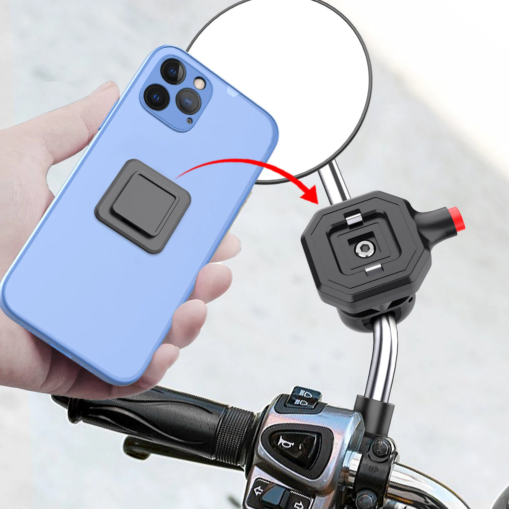 Motorcycle Phone Holder – Mirror Mount GPS Bracket | Universal Motorcycle Phone Mount SPOT
