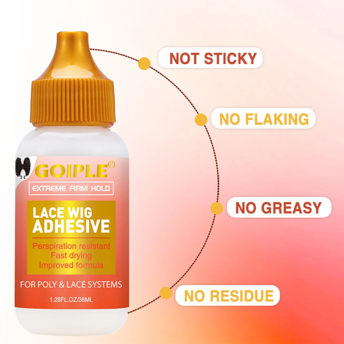 Goiple Lace Wig Adhesive – Waterproof Invisible Hold Glue Wig Bonding Adhesive SPOT
