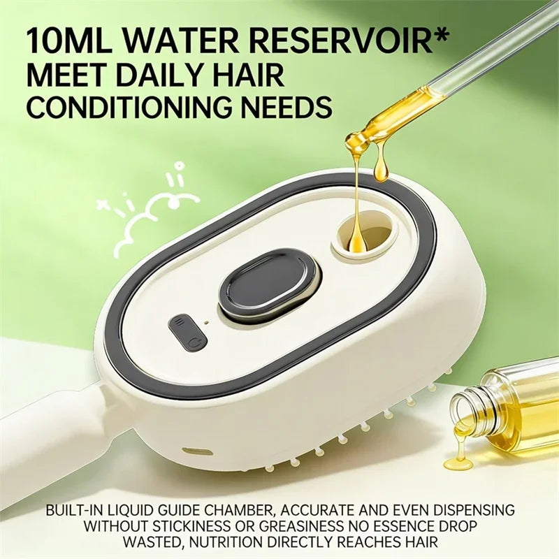 3-in-1 Electric Spray Massage Hair Brush – Anti-Static, Self-Clean Electric Hair Brush SPOT