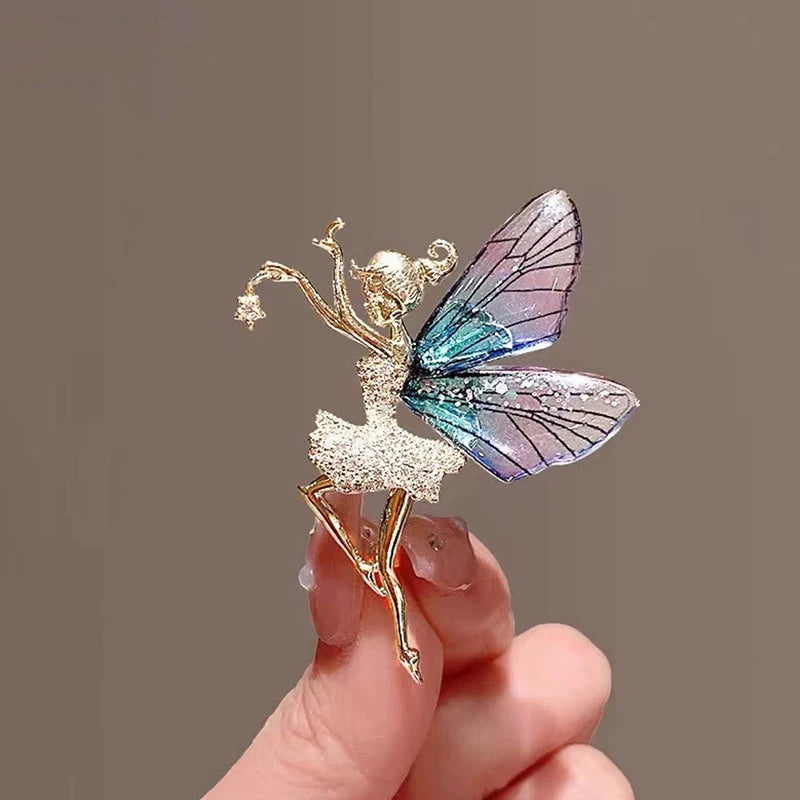 Butterfly Fairy Crystal Brooch Pin – Fashion Jewelry Gift Fashion Brooch Pin SPOT