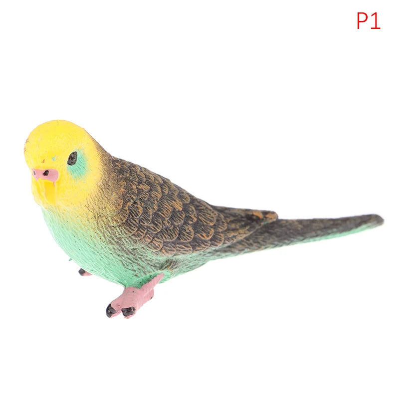 Realistic Parrot Bird Figurine – Miniature Resin Animal Model Bird Figurine Ornament SPOT 1