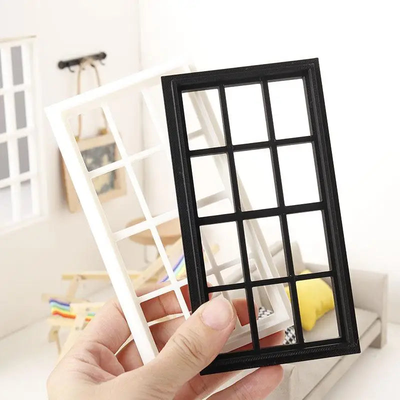 1:12 Scale Dollhouse Wood Window Frame – Miniature Decor Dollhouse Accessory SPOT