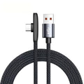 90° Elbow USB-C Cable 100W Fast Charging – Gaming Cable USB-C Charging Cable SPOT BK 1m
