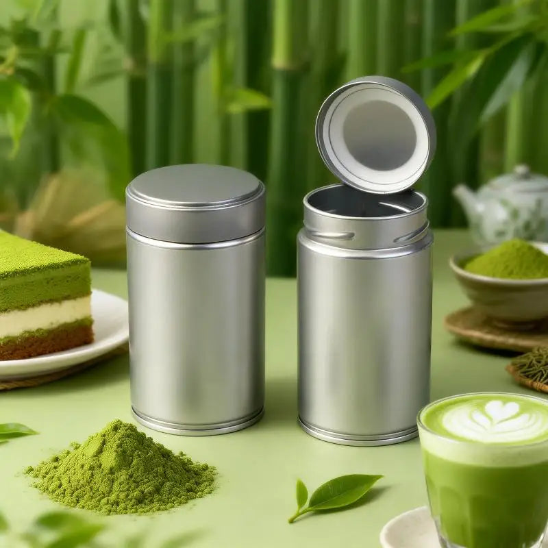 Mini Tinplate Matcha Powder Can – Airtight Tea & Spice Jar Airtight Storage Tin SPOT