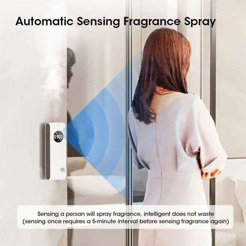 Wall-Mounted Aroma Diffuser with Motion Sensor, Clock & Light Aroma Diffuser SPOT