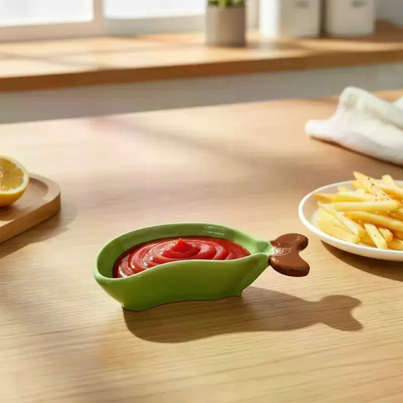Fish-Shaped Dipping Sauce Dish with Grinder – BPA-Free Dipping Sauce Dish SPOT