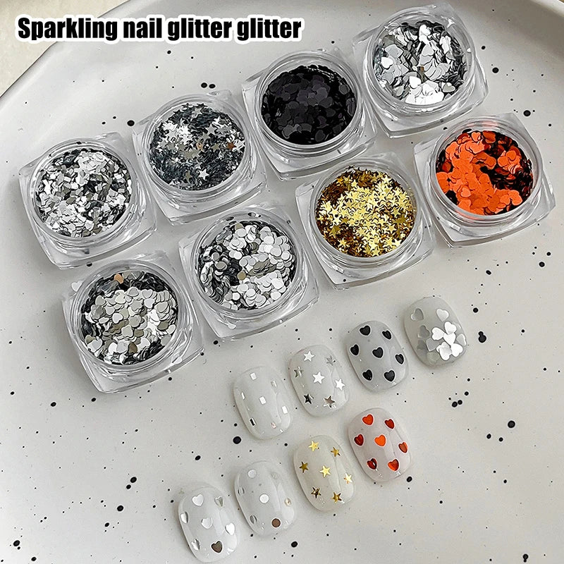 Holographic Laser Nail Sequins & Glitter – DIY Nail Art Mix Nail Art Sequins SPOT