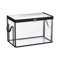 Transparent Stackable Storage Bins – Large PVC Organizer Box Storage Organizer Bin SPOT M Black