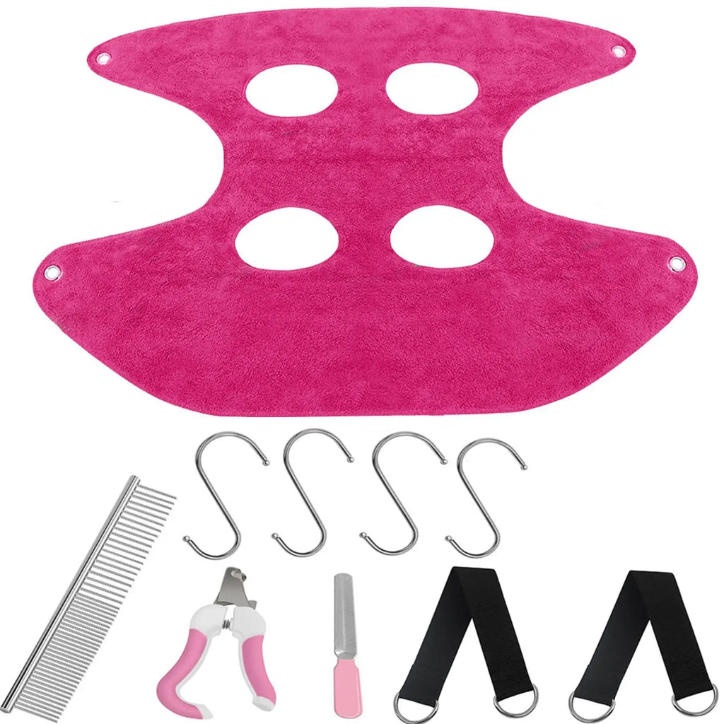Pet Grooming Hammock Kit – Nail Clippers, Comb & Harness Pet Grooming Kit SPOT