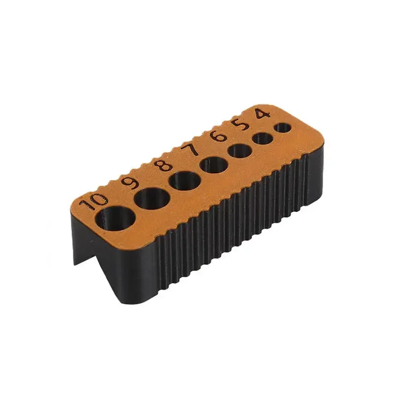 Precision Drill Guide Jig Block | 4–10mm Woodworking Locator Drill Guide Jig SPOT Orange