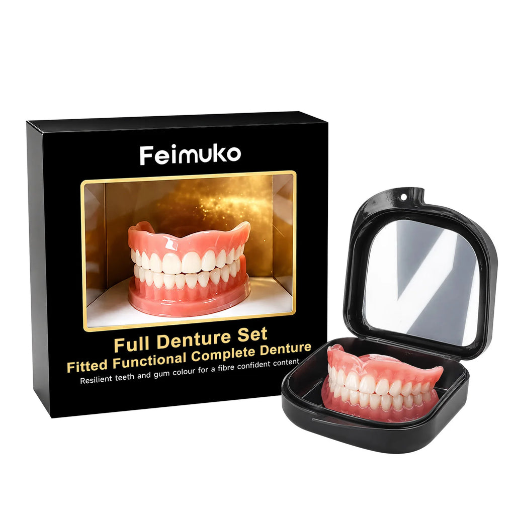 Full Mouth Silicone Dentures – Natural Upper & Lower Set Silicone Dentures SPOT A