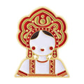 Cartoon Russian Girl Enamel Pin Brooch – Lapel Badge Gift Enamel Pin Brooch SPOT D Multicolor