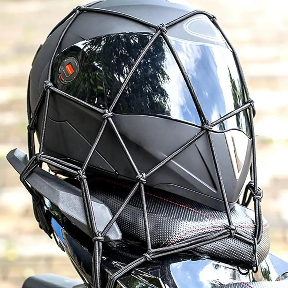 Motorcycle Luggage Net 6-Hook Bungee Mesh 30×30cm | ATV Scooter Motorcycle Luggage Net SPOT